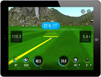 今話題のゴルフ弾道測定器Sky Trak（スカイトラック）画面